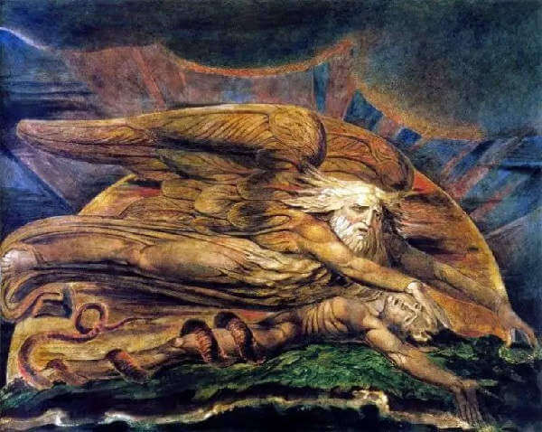 Elohim stwarza Adama - William Blake