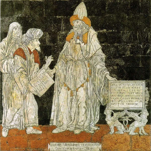 Hermes Trismegistus, mozaika podłogowa w katedrze w Sienie