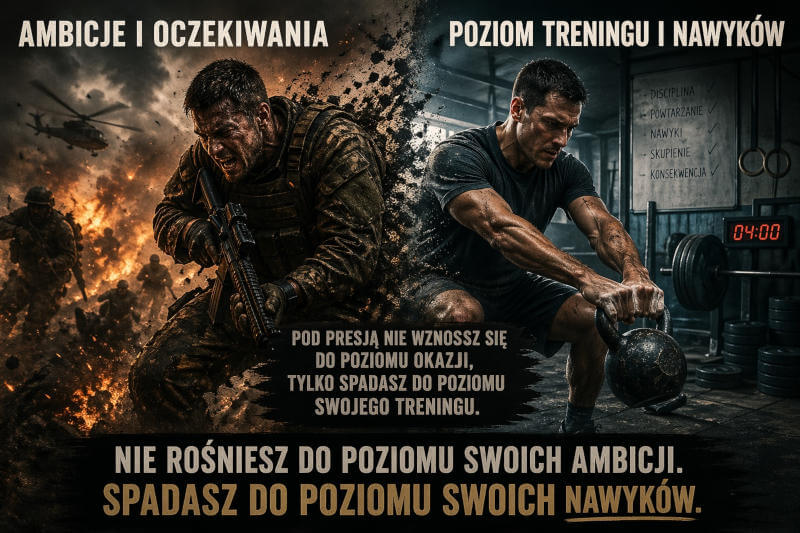 Pod presją nie wznosisz się do poziomu okazji, tylko spadasz do poziomu swojego treningu