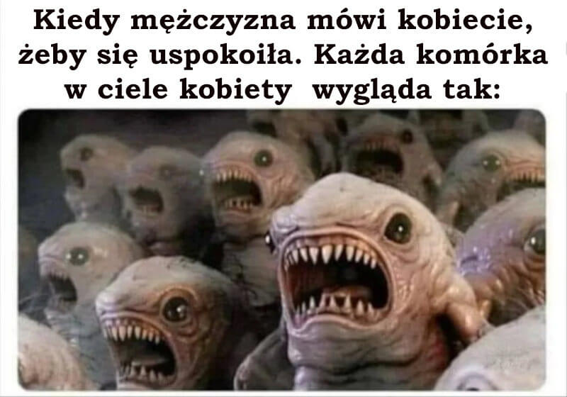 Kiedy mężczyzna mówi kobiecie, żeby się uspokoiła