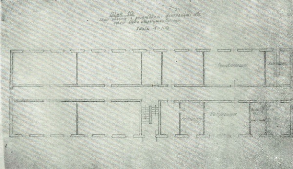 Plan bloku 10 (parter), w którym Clauberg przeprowadzał eksperymenty
