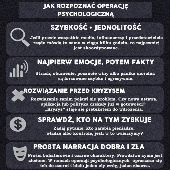 Jak rozpoznać operację psychologiczną