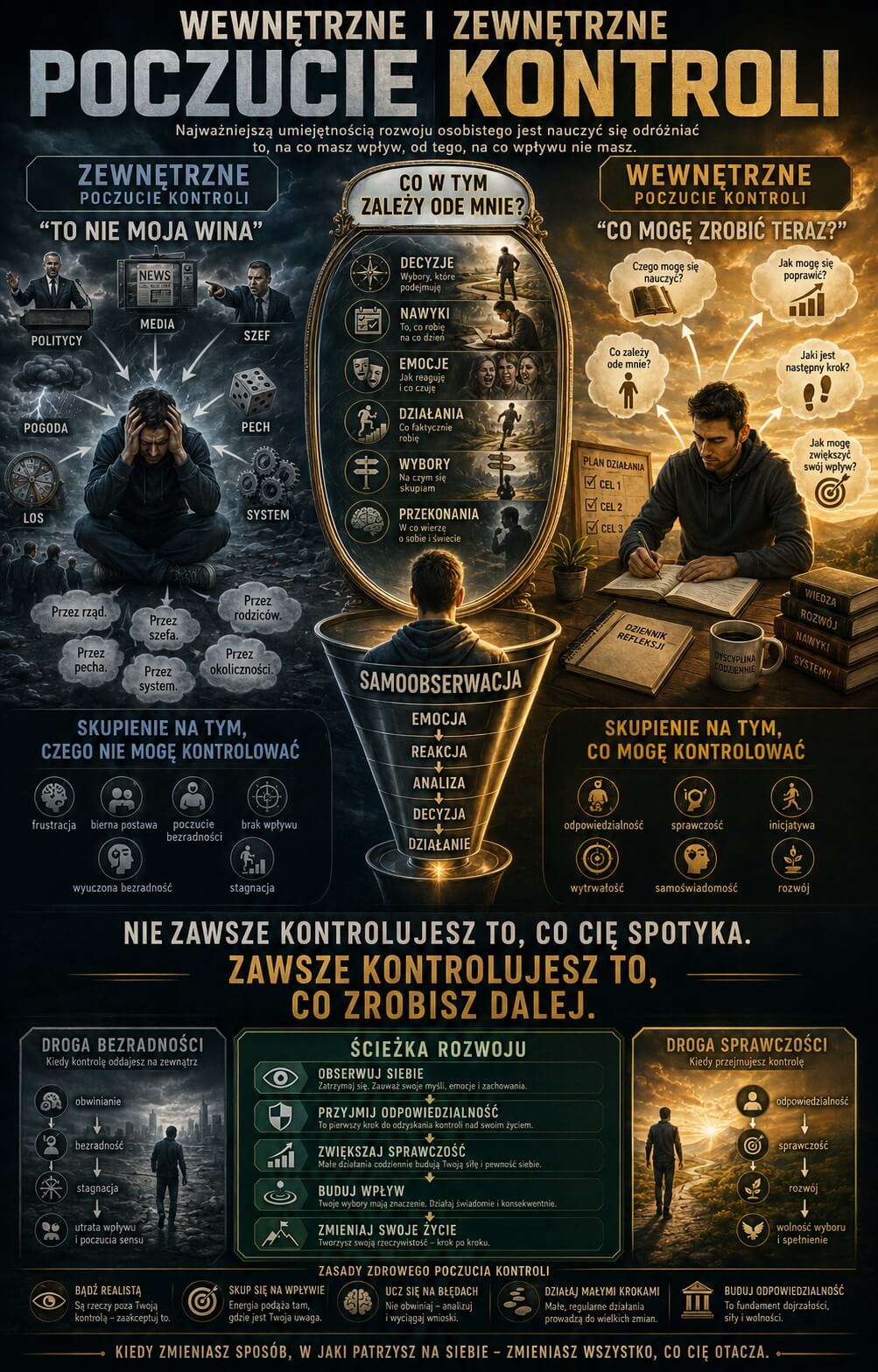 Wewnętrzne i zewnętrzne poczucie kontroli