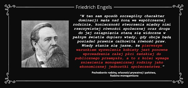 Engels o rodzinie - Mąż jako burżuazja, żona jako proletariat