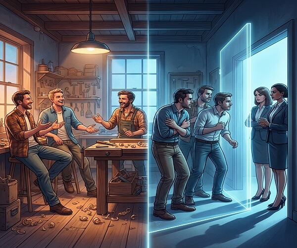 Męskie przestrzenie istnieją, ponieważ kobiety są irytujące