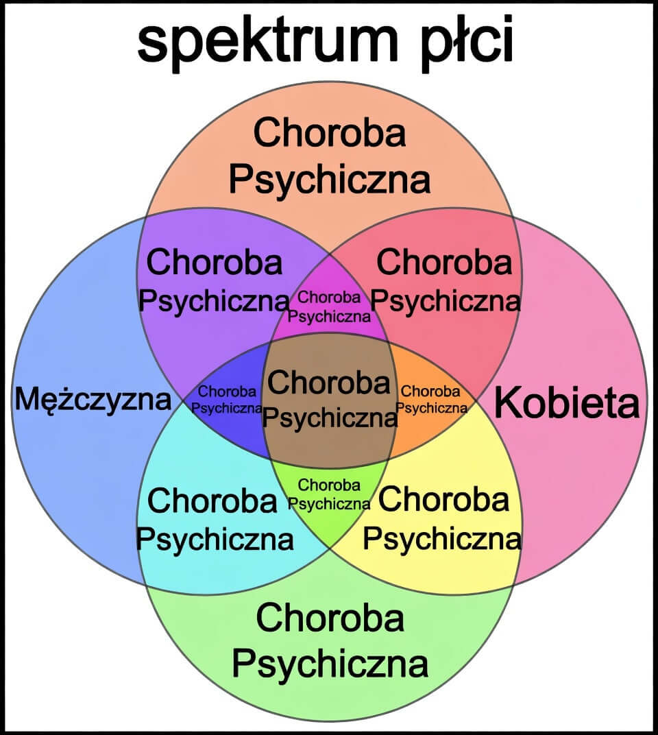 Spektrum płci - kobieta - mężczyzna - choroba psychiczna