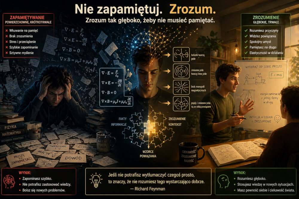 Metoda Feynmana - zrozumieć tak głęboko, żeby nie musieć pamiętać