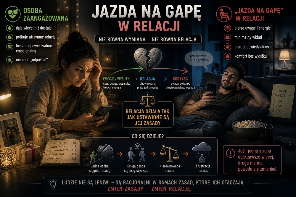 Jazda na gapę w relacji