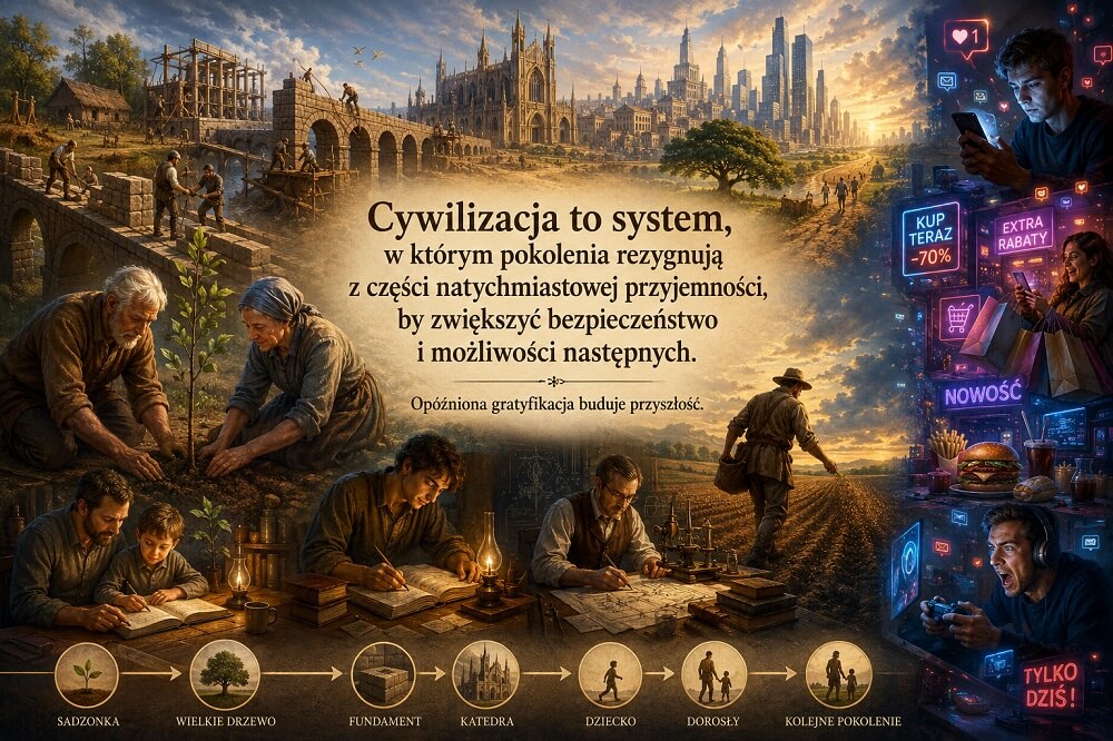 Opóźniona gratyfikacja a trwałość cywilizacji