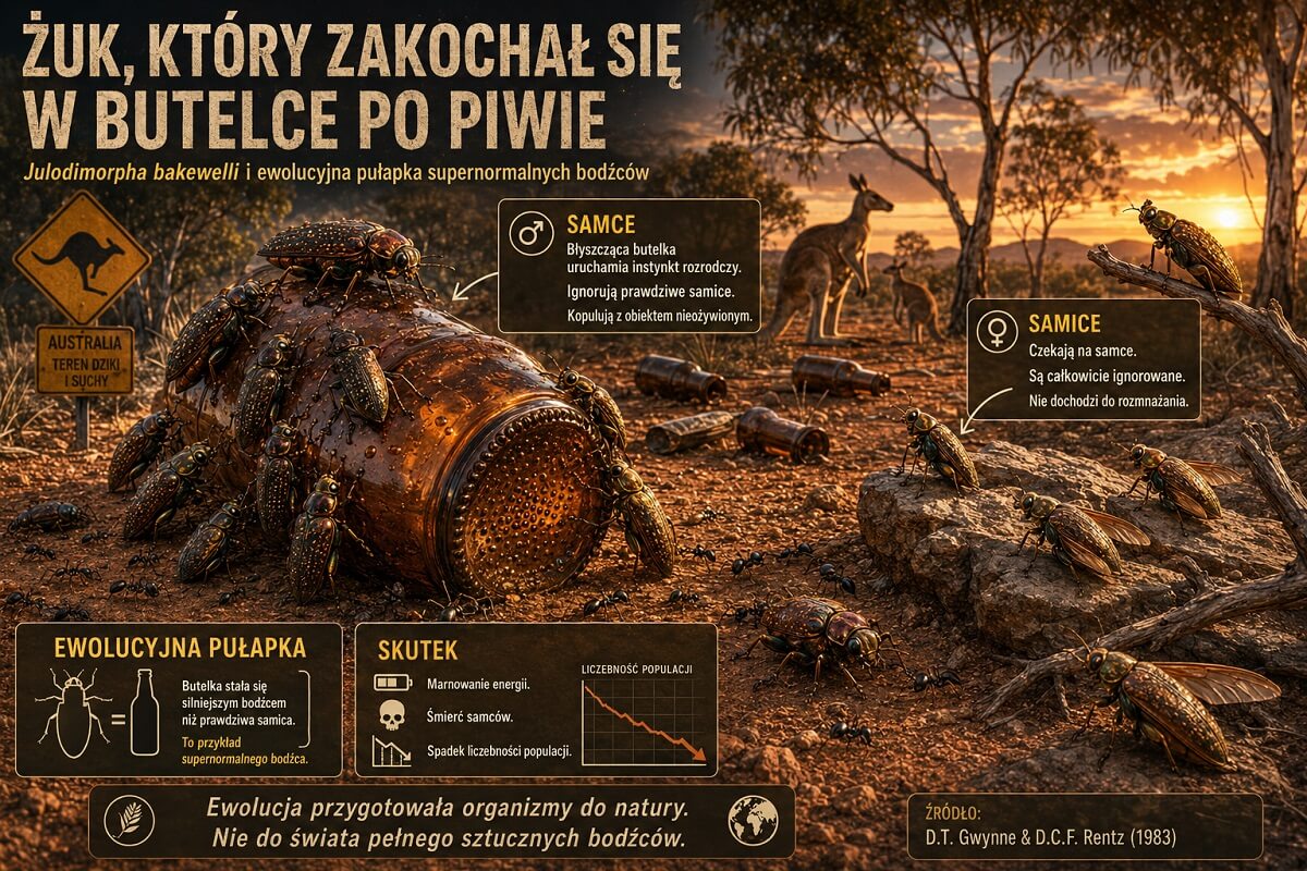 Żuk, który zakochał się w butelce po piwie