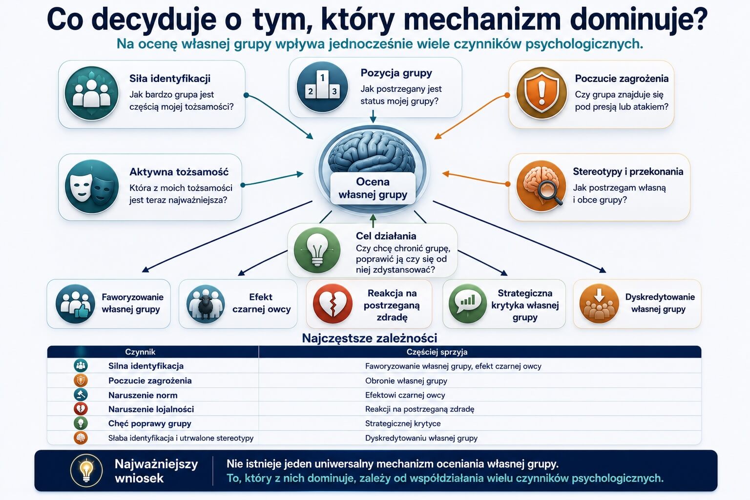 Co decyduje o tym, który mechanizm dominuje