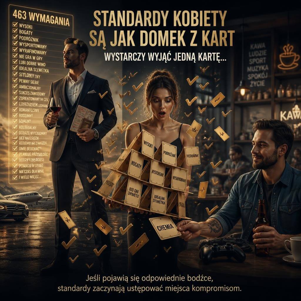Standardy kobiet łatwo się rozsypują, gdy pojawią się odpowiednie bodźce