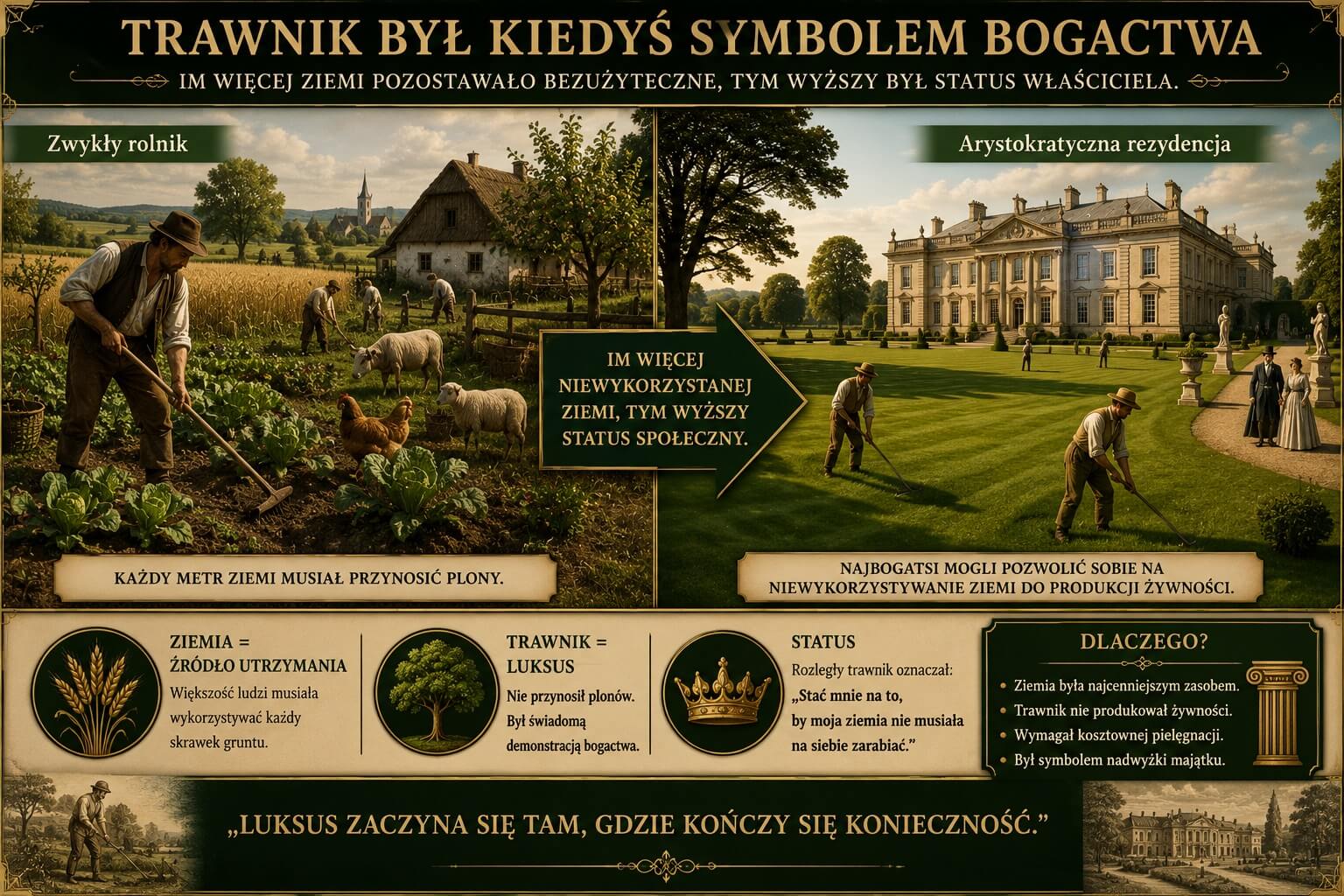 Trawnik jako symbol bogactwa