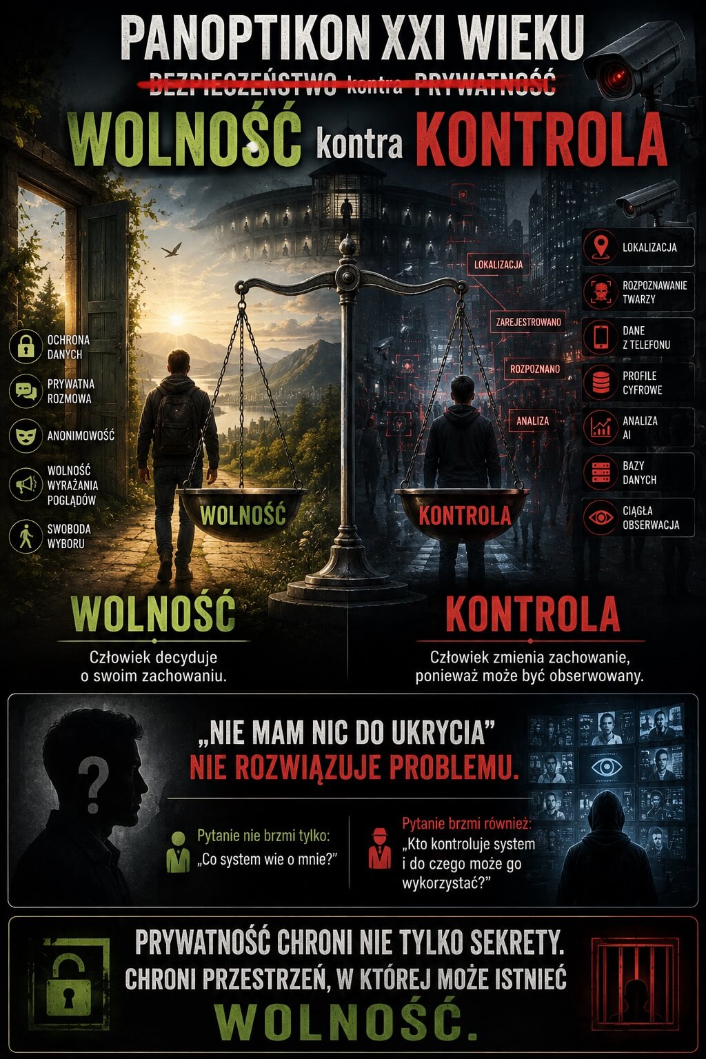 Panoptikon XXI wieku - Wolność kontra Kontrola