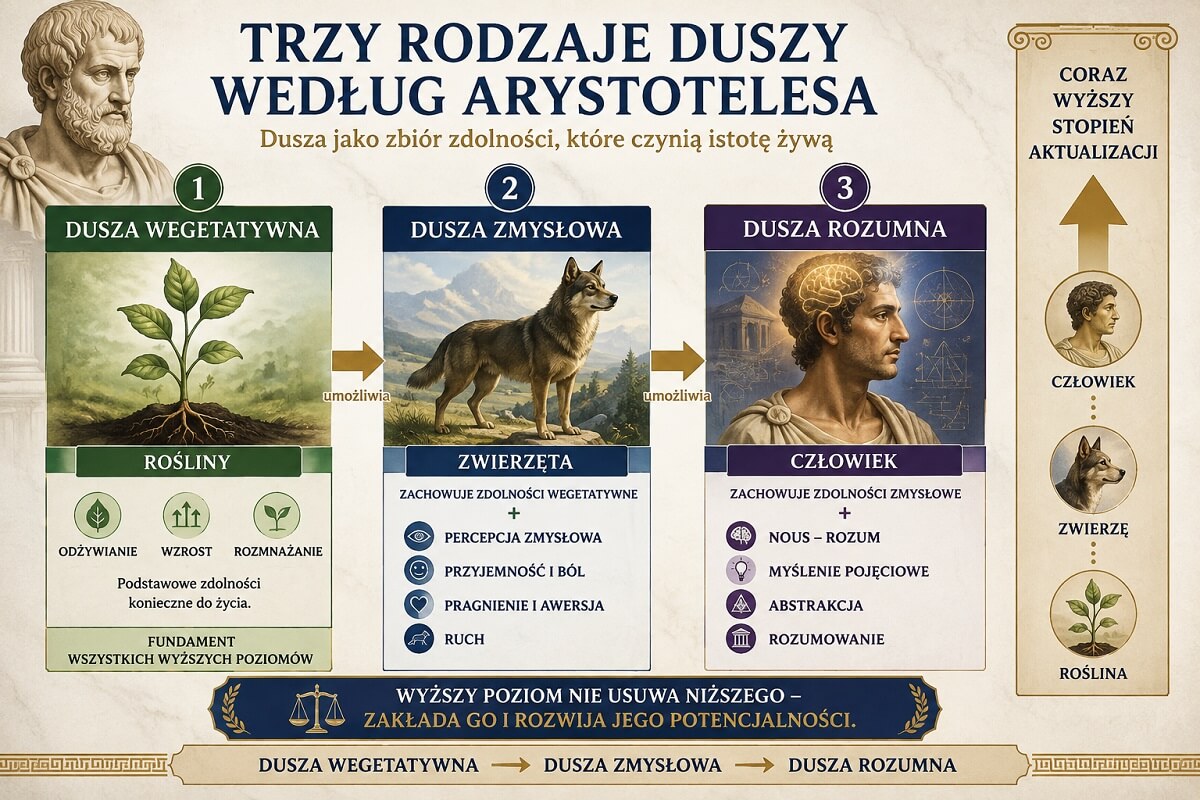 Trzy rodzaje duszy według Arystotelesa