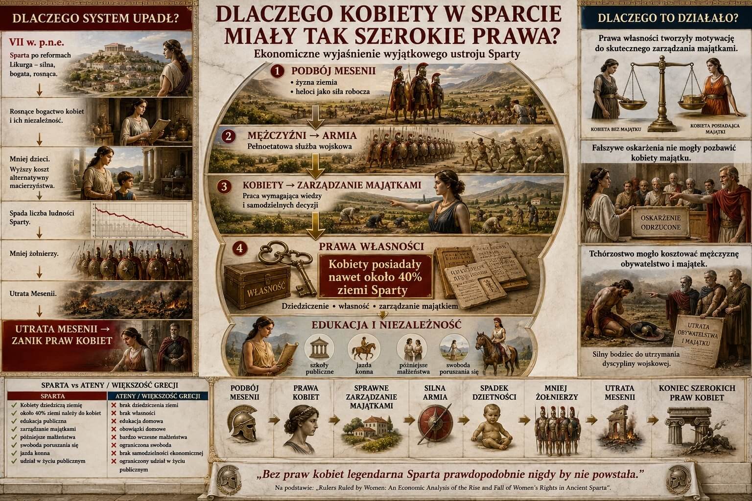 Władcy rządzeni przez kobiety - Ekonomiczna analiza wzrostu i upadku praw kobiet w starożytnej Sparcie