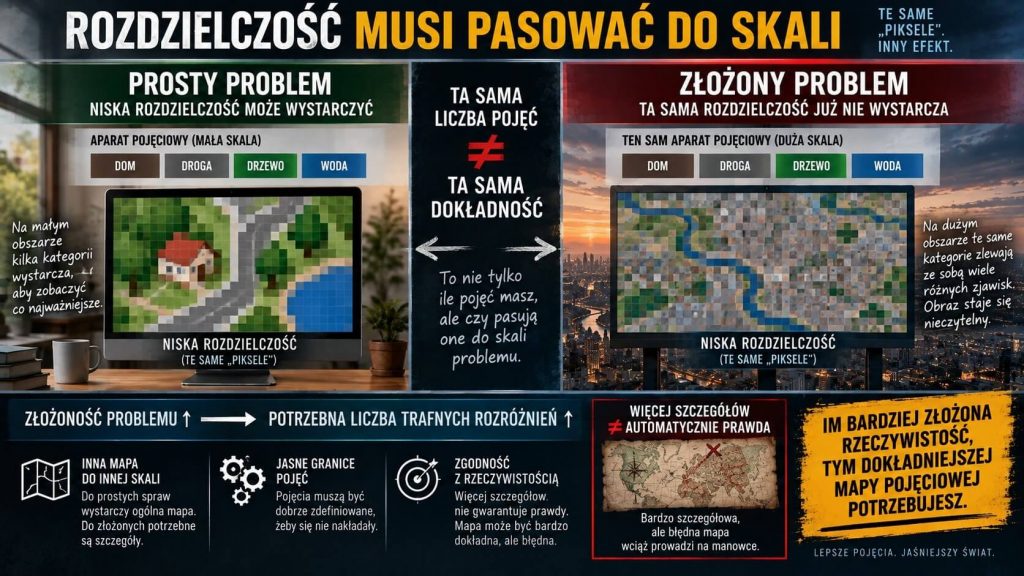 Rozdzielczość musi pasować do skali