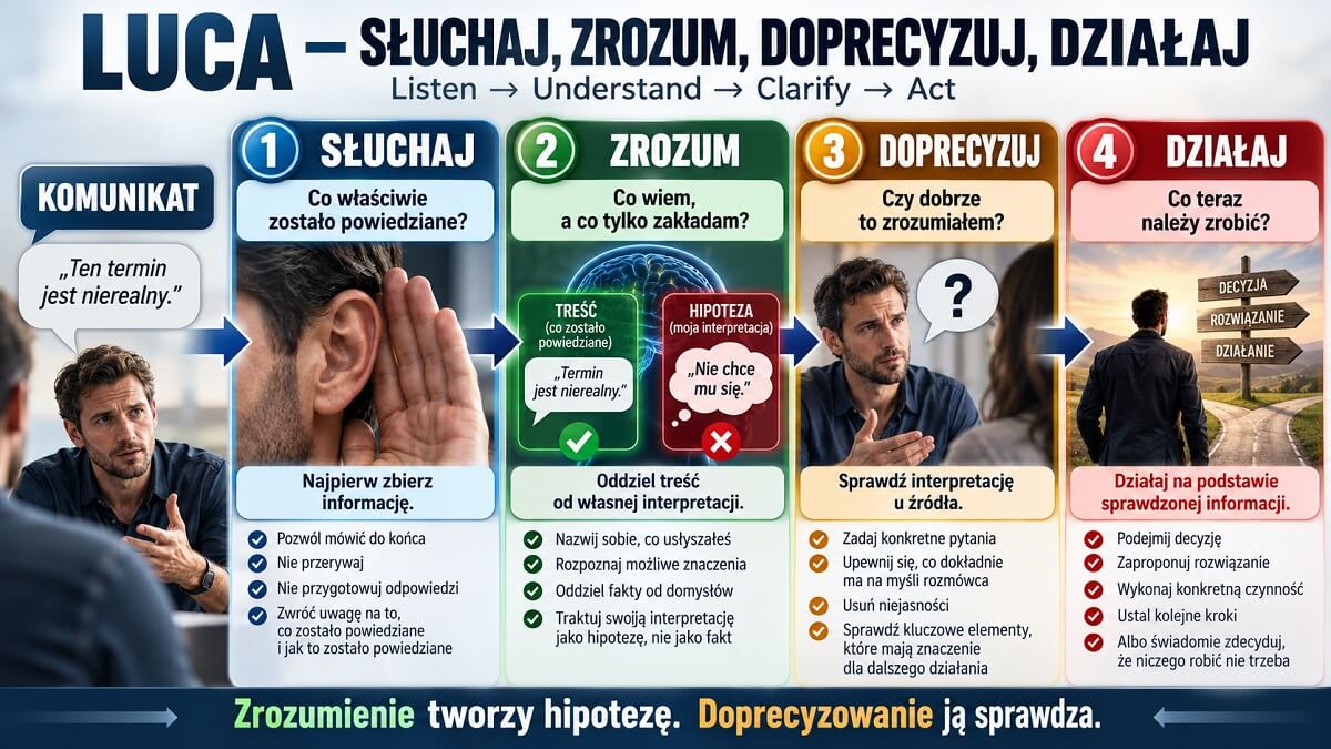 Model Słuchaj, Zrozum, Doprecyzuj, Działaj [LUCA]