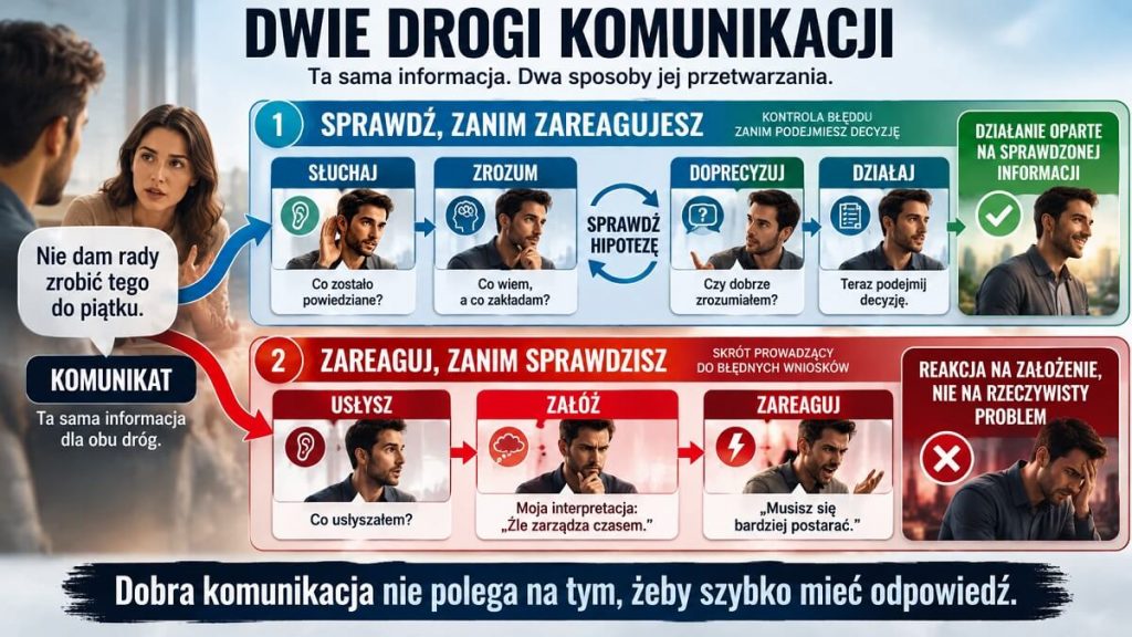 Model Słuchaj, Zrozum, Doprecyzuj, Działaj - Dwie Drogi Komunikacji