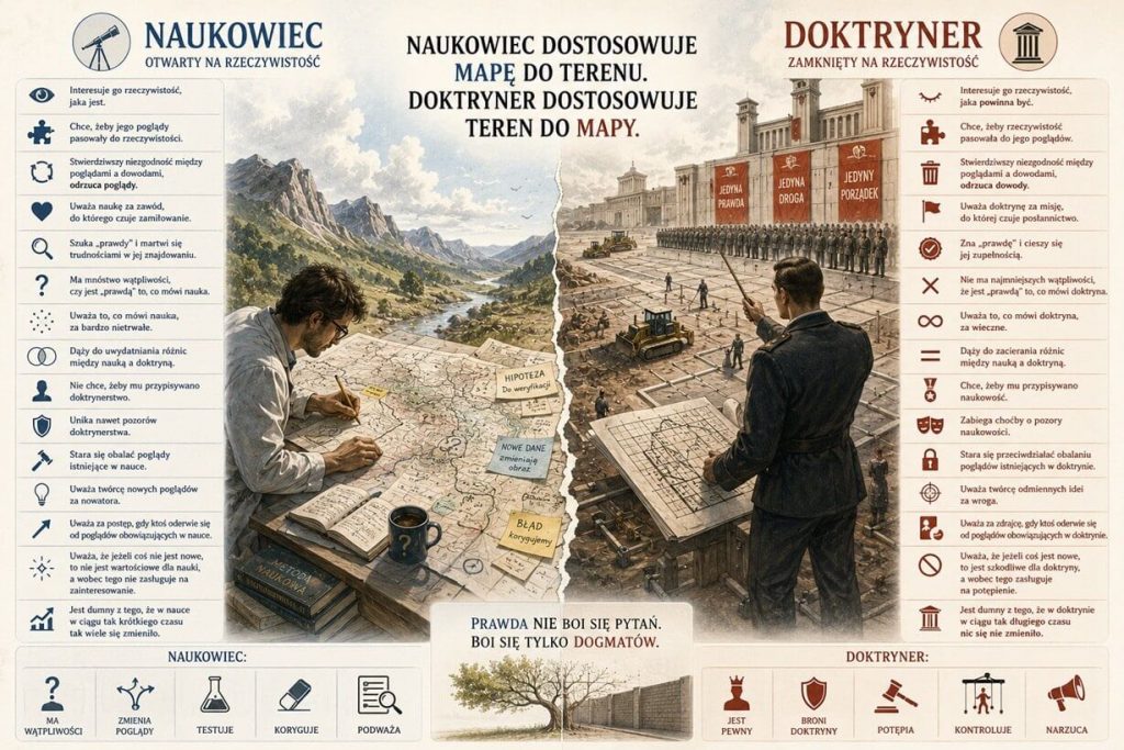 Naukowiec vs Doktryner-